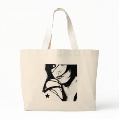 Black and White Tote Tote Bag by astatecutie03