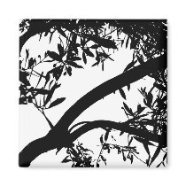 Black and White Tree Magnet