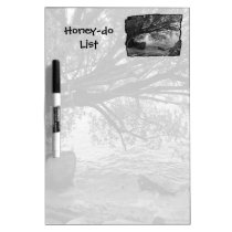 Black and White Tree Silhouette Honey do List Dry-Erase Whiteboards