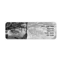 Black and White Tree Silhouette Return Address Labels