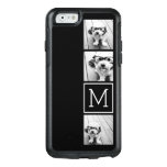 Black and White Trendy Photo Collage with Monogram OtterBox iPhone 6/6s Case