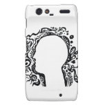 Black and white Tribal head Motorola Droid RAZR Covers