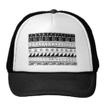 Black and white Tribal pattern Trucker Hat