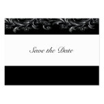 Black and White Tropical Vines Save The Date Cards Business Card