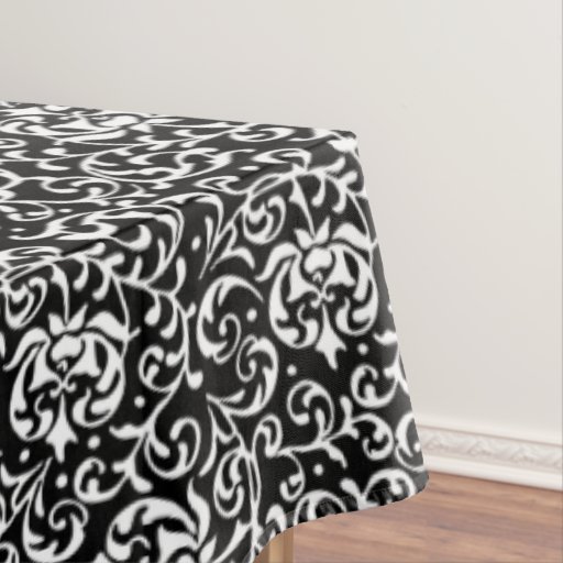 black and white tudor gardens floral damask tablecloth zazzle black and white tudor gardens floral damask tablecloth zazzle