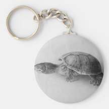 Black and White Turtle Key Chain