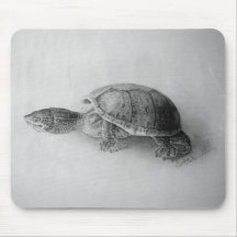 Black and White Turtle Mousepads