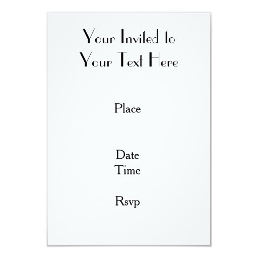 Black and White Tuxedo Suit Art Invitation Card Personalised Invites