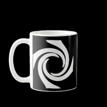 Black and white twirl Coffee Mug