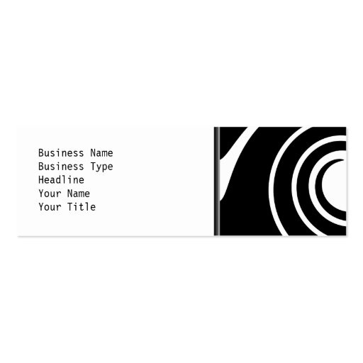 Black and White Twist. Business Card Template (front side)