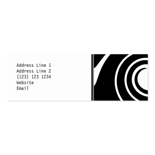 Black and White Twist. Business Card Template (back side)
