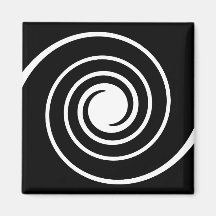 Black and White Twist. Fridge Magnets