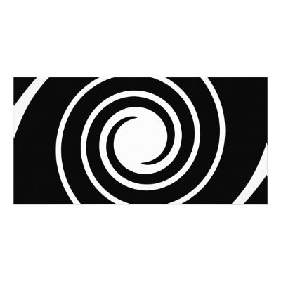 Black and White Twist. Picture Card by Graphics_By_Metarla