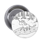 Black and white Unicorn galloping