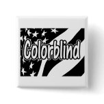 Black and White US Flag - Colorblind Pinback Buttons