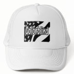 Black and White US Flag - Colorblind Trucker Hats