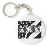 Black and White US Flag - Colorblind Keychain