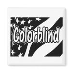 Black and White US Flag - Colorblind Fridge Magnet