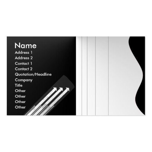 black and white v3 business card templates (front side)