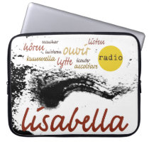 black and white Venetian angel closeup Laptop Computer Sleeve