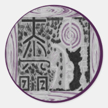Black and White Version - Reiki n Karuna Stickers