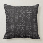 Black and White Village American MoJo Pillow