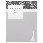 Black and White Vines Wedding Stationery Customized Letterhead
