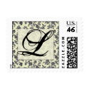 Black and white vintage damask pos... - Customized stamp
