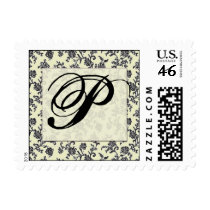 Black and white vintage damask pos... - Customized postage by aslentz Black and white vintage damask pos... - Customized postage