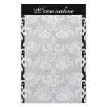 Black and White Vintage Damask Stationery