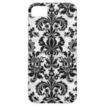 Black And White Vintage Floral Damask casemate cases