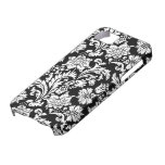 Black And White Vintage Flowers Design casemate cases