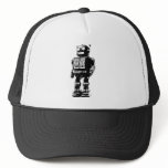 Black and White Vintage Robot Hat