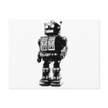 Black and White Vintage Robot Postcard