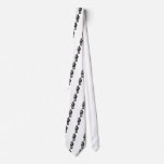 Black and White Vintage Robot Ties