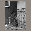 Black and White Wagon Wheel and Silo posters
