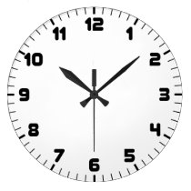 Black and White Wall Clock at Zazzle