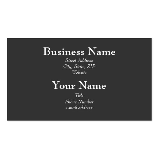 Black and white water ripple Generic business card (back side)