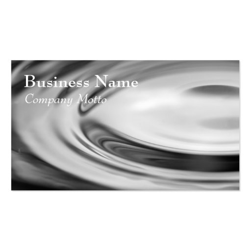 Black and white water ripple Generic business card