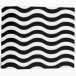 Black And White Wavy Stripes Binder