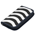 Black And White Wavy Stripes Rickshaw Folio planners