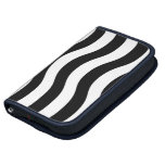 Black And White Wavy Stripes Rickshaw Folio planners