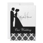 Black and White Wedding Couple Wedding Invitation