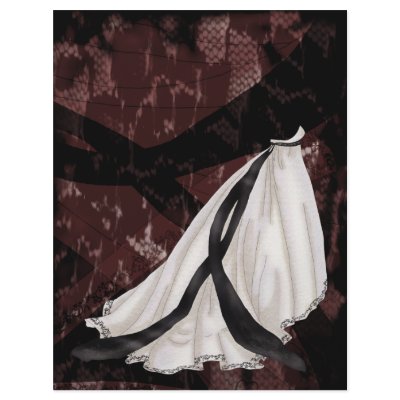 Black and White Wedding Gown Custom Flyer by thedustyphoenix