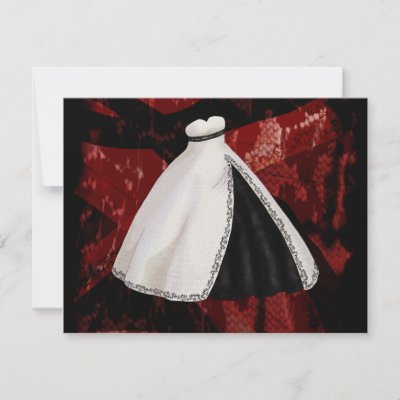 china white and black wedding dress