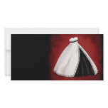 Black and White Wedding Gown Picture Card