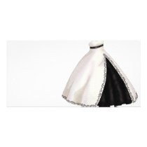 Black and White Wedding Gown Photo Card Template