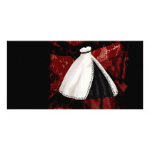 Black and White Wedding Gown Photo Card