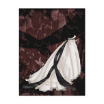 Black and White Wedding Gown Postcards
