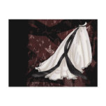 Black and White Wedding Gown Post Cards